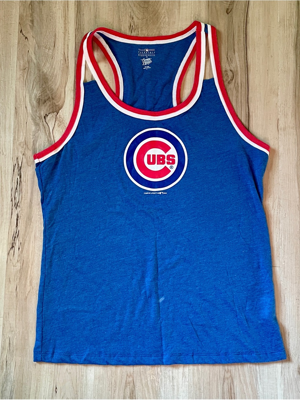 Chicago Cubs Blue Tank Top with Red & White Trim men’s Large